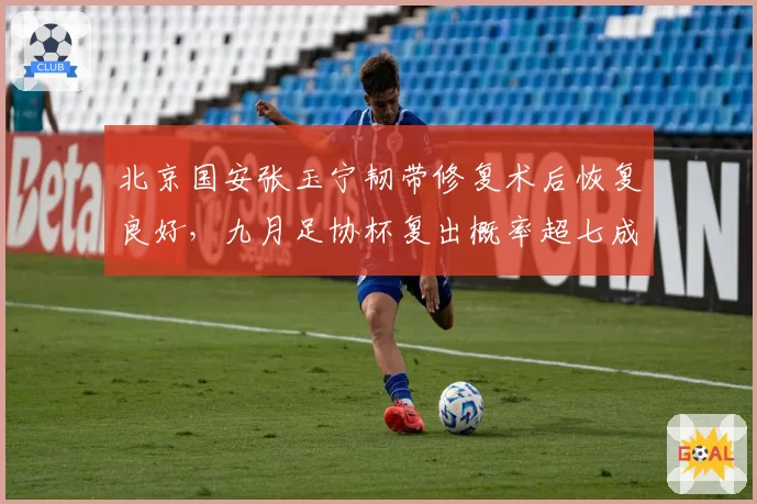北京国安张玉宁韧带修复术后恢复良好，九月足协杯复出概率超七成